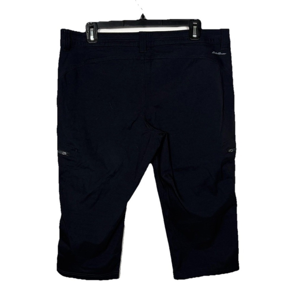 Eddie Bauer First Ascent Black Cargo Capri Pants Size 12 Petite Outdoor Hiking - Picture 5 of 6